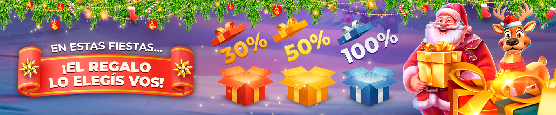 Bonos depósito 30% 50% 100% - Navidad y Año Nuevo